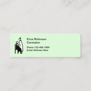 Simple Senior Caretaker Business Cards