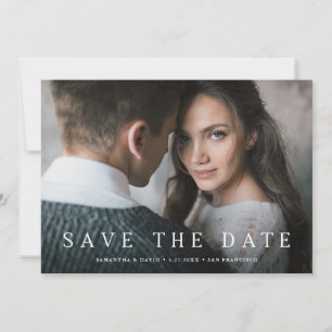Simple Serif   Elegant Classic Text and Photo Save The Date