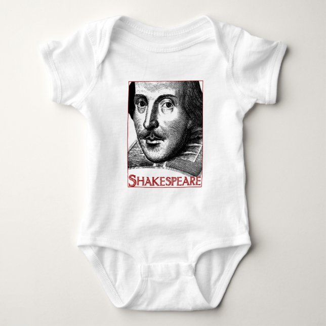 Simple Shakespeare Logo Baby Bodysuit (Front)