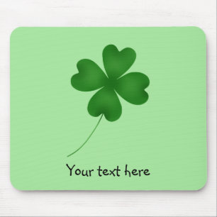 Simple shamrock design mouse pad