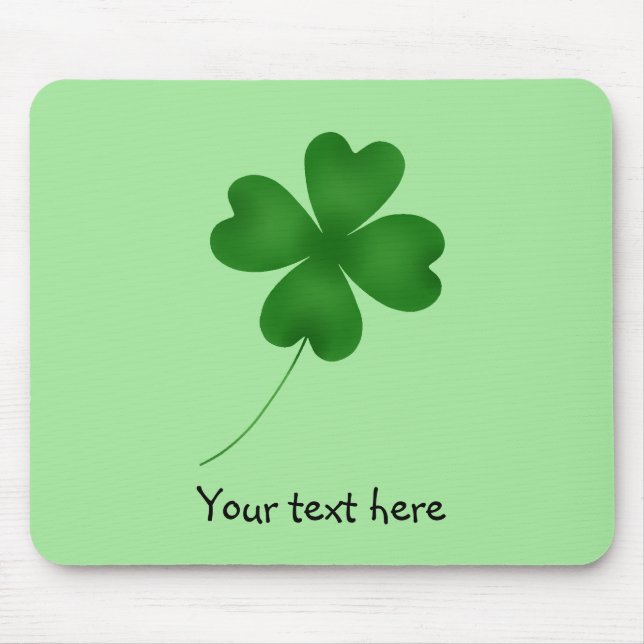 Simple shamrock design mouse pad (Front)