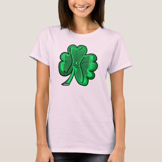 Simple shamrock green st. patricks day tee (Front)