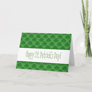 Simple Shamrock Pattern Greeting Card
