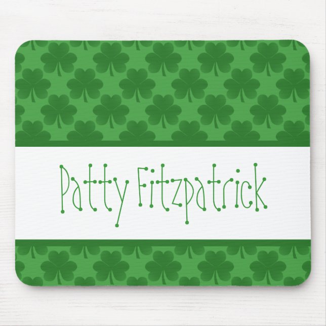Simple Shamrocks Mousepad (Front)