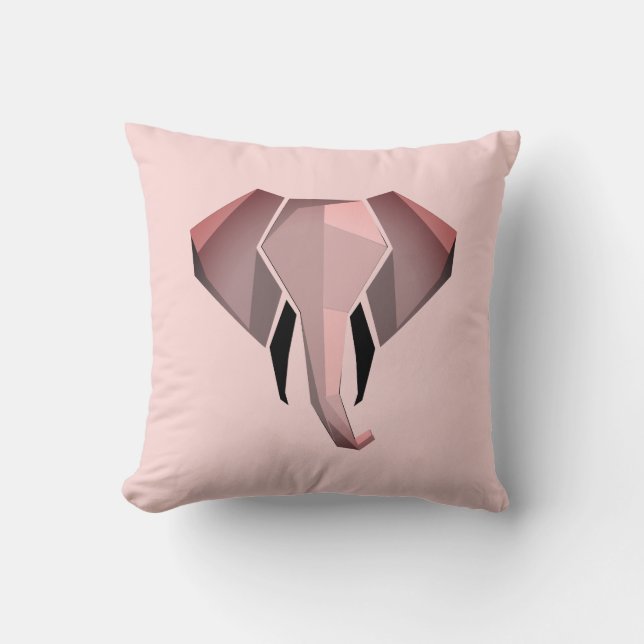 Simple Shapes Geometrics Elephant Head  Cushion (Front)