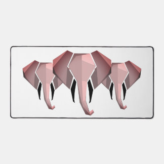 Simple Shapes Geometrics Elephant Head Desk Mat
