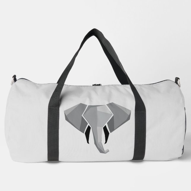 Simple Shapes Geometrics Elephant Head  Duffle Bag (Front)