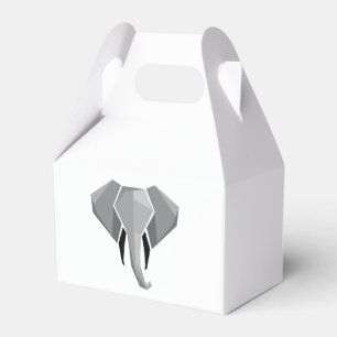 Simple Shapes Geometrics Elephant Head  Favour Box
