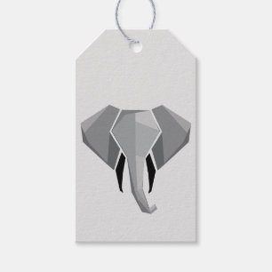 Simple Shapes Geometrics Elephant Head Gift Tags