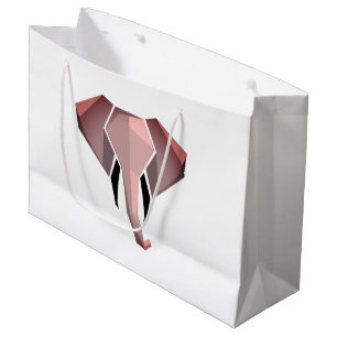 Simple Shapes Geometrics Elephant Head Large Gift Bag
