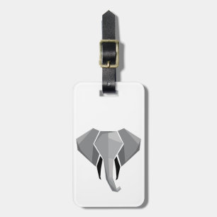 Simple Shapes Geometrics Elephant Head Luggage Tag