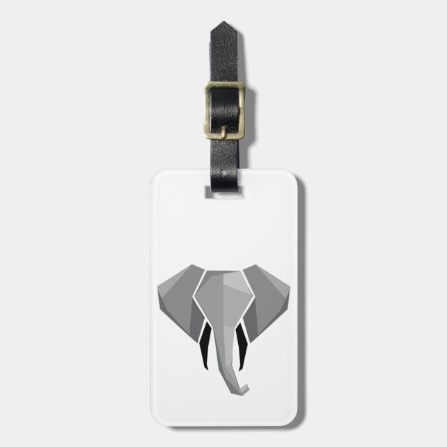 Simple Shapes Geometrics Elephant Head  Luggage Tag (Front Vertical)