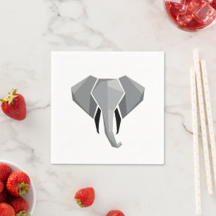 Simple Shapes Geometrics Elephant Head Napkin