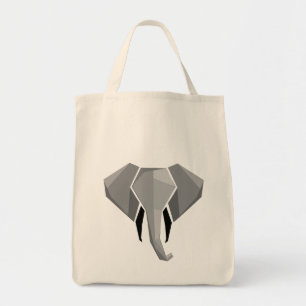 Simple Shapes Geometrics Elephant Head Tote Bag