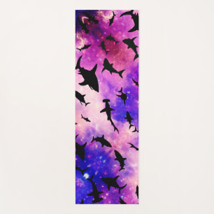 Simple shark fish jaws whale ocean galaxy pattern yoga mat