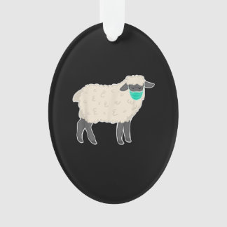 Simple Sheep Wearing Mask | Cute Animal gift Ornament