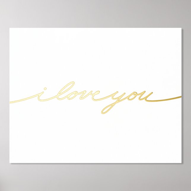 Simple Shiny I Love You Foil Prints (Front)
