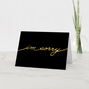 Simple Shiny I'm Sorry Foil Greeting Card