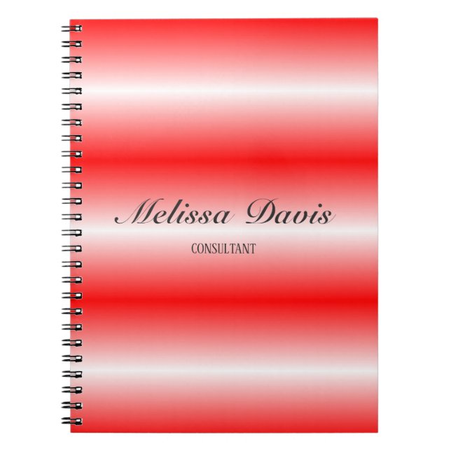 Simple shiny red notebook (Front)