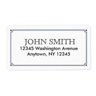 Simple Shipping Label with Blue Border