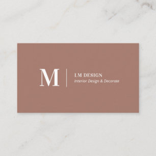 Simple Sienna Modern Minimalist Business Cards