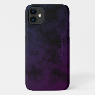Simple Signature Mottled Blue Purple Ombré Case-Mate iPhone Case