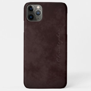 Simple Signature Mottled Burgundy Brown Case-Mate iPhone Case