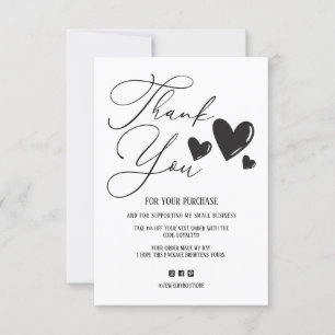 Simple Signature Script Hearts Order Thank You