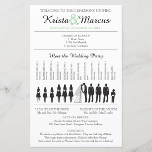 Simple Silhouettes Ceremony Program