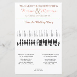 Simple Silhouettes Wedding Program