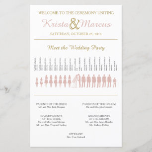 Simple Silhouettes Wedding Program