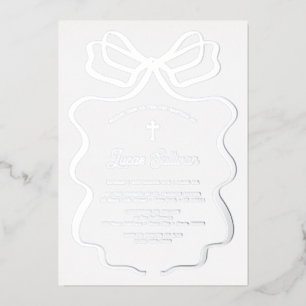 Simple Silver Bow Baptism