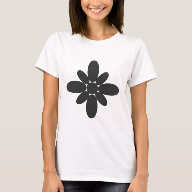 Simple Silver Flower T-Shirt (Front)