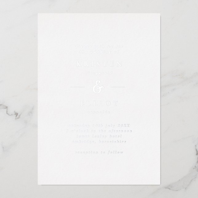 Simple Silver Foil Wedding (Front)