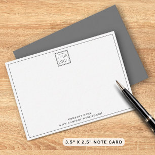 Simple Silver Gray Business Logo Company Name  Card