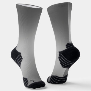 Simple Silver grey Moonlight Ombre Socks