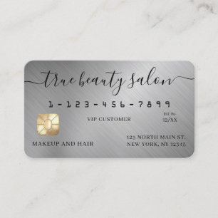 Simple Silver Signature Script Credit Card