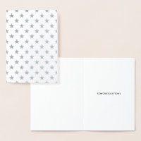 Simple Silver Stars Pattern Congratulations