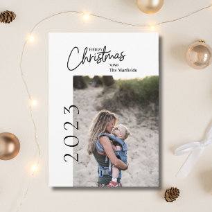 Simple Single Photo Merry Christmas Holiday Card