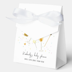Simple Sip & See Champagne Glass Baby Shower Favour Box