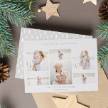 Simple Six | Minimalist Photo Collage Silver<br><div class="desc">Share holiday greetings with these simple and elegant Christmas photo cards featuring six favourite photos in a collage layout (3 vertical/portrait and 3 horizontal/landscape). Your custom holiday greeting appears across the top (shown with "warmest holiday wishes") in silver foil lettering. Personalise these chic minimalist Christmas photo cards with your family...</div>