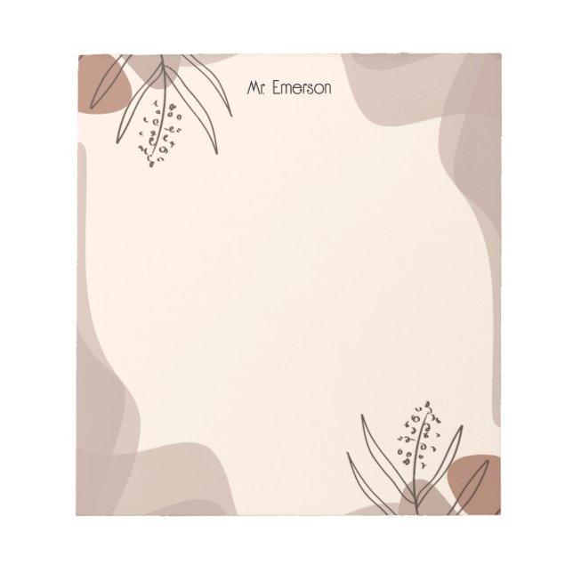 Simple Sketch Floral Notepad (Front)