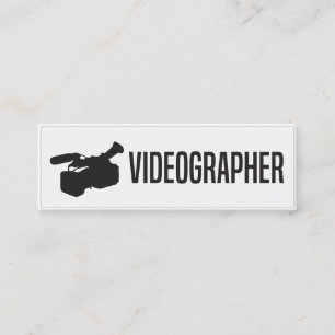 Simple Skinny Videographer Business Card