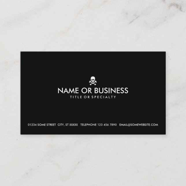 simple skull and crossbones business card (Front)