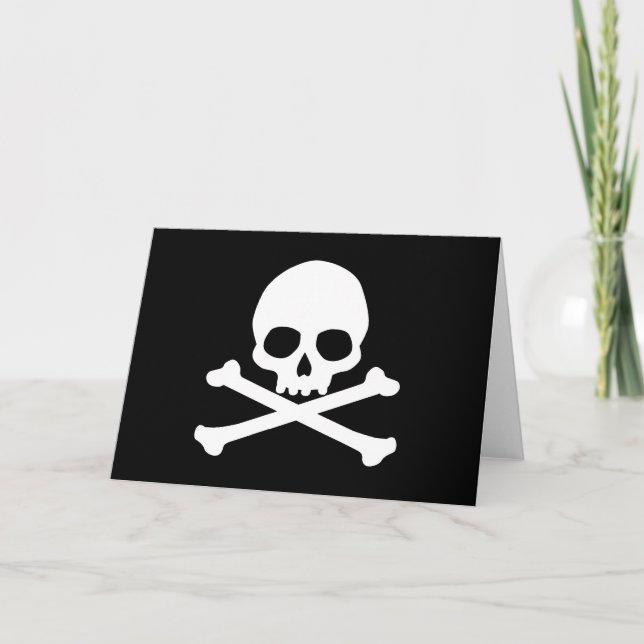 Simple Skull and Crossbones Card (Front)