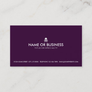 simple skull and crossbones (colour customisable) business card