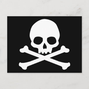 Simple Skull and Crossbones Postcard
