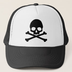 Simple Skull and Crossbones Trucker Hat