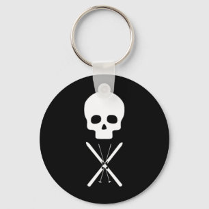 Simple Skull Design Clic Look For Cross Country Sk Key Ring