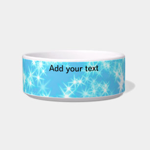 Simple sky blue glitt sparkle stars add your text bowl